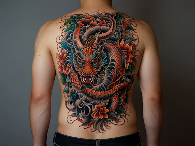 Gig Preview - Draw amazing japanese oriental tattoo