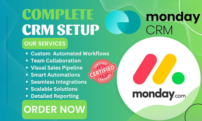 Gig Preview - Setup monday crm workflows monday for project management monday automated tasks