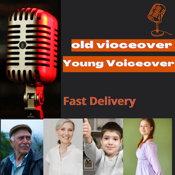 Gig Preview - Create a voiceover as an old man and young any