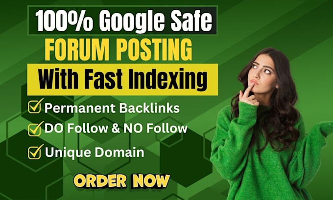 Gig Preview - Do manually 100 forum posting and high authority forum backlinks