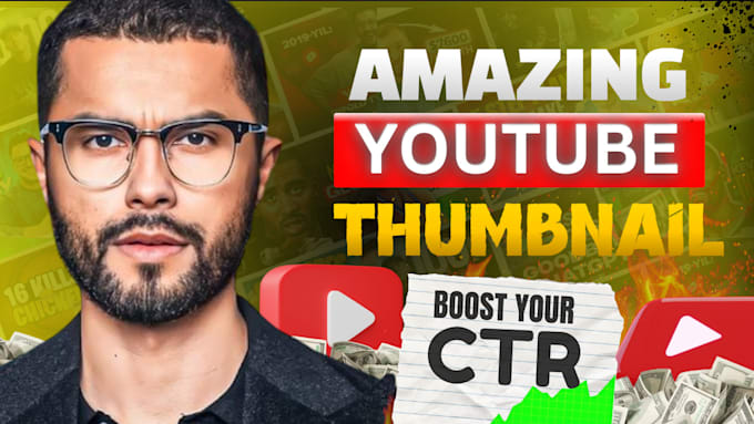 Gig Preview - Design clickable youtube thumbnail for boost your CTR within 4hrs