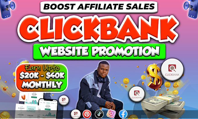 Gig Preview - Do clickbank sales funnel shopify amazon affiliate marketing link promotion