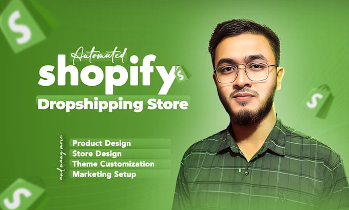 Gig Preview - Design and redesign shopify website and build automated dropshipping store