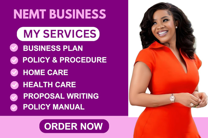 Gig Preview - Create nemt , healthcare business plans with policies and procedures