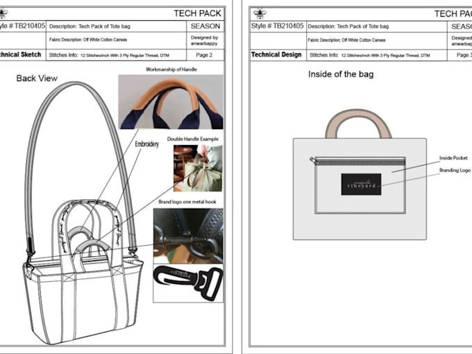 Gig Preview - Do a tech pack of bag, backpack, tote bag, duffel bag, fashion bag