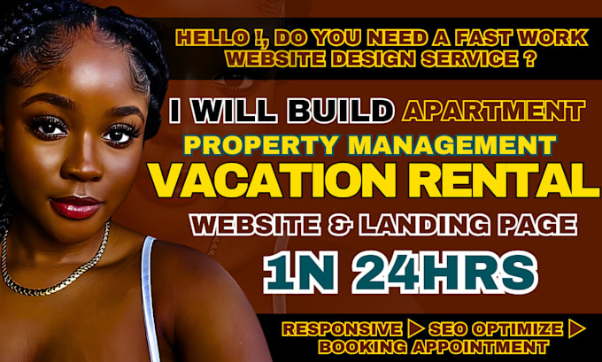 Gig Preview - Wix property management website, apartment, vacation rental website landing page