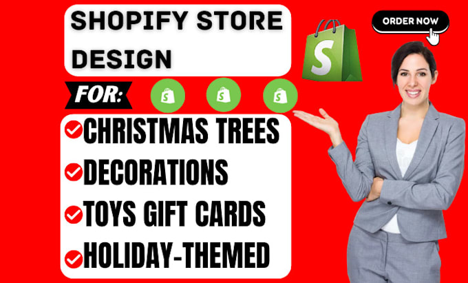 Gig Preview - Design christmas trees decorations toys gift cards holiday themed treats store