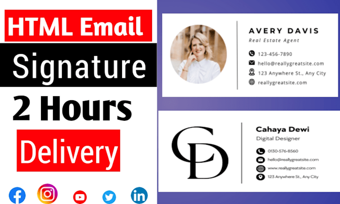 Gig Preview - Design a professional and custom email signature for you