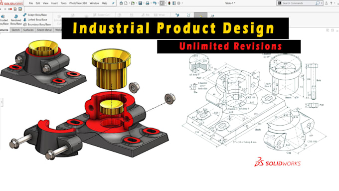 Gig Preview - Do cad modeling and 3d print design in solidworks