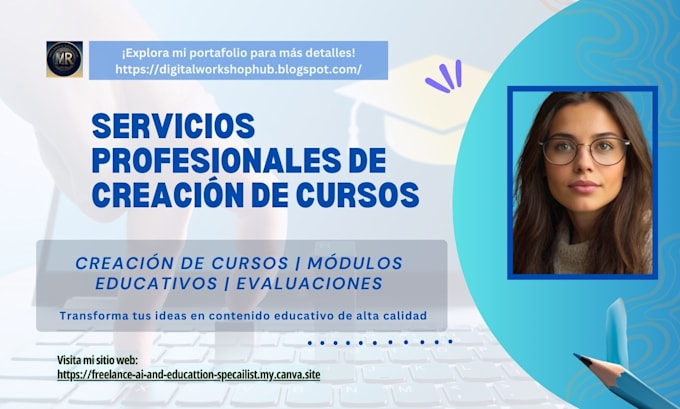 Gig Preview - Crearé contenido educativo personalizado y recursos de aprendizaje en línea