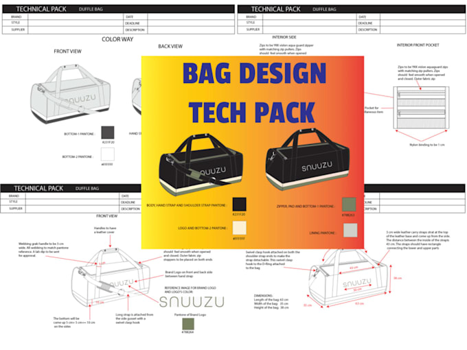 Gig Preview - Design duffle bag, bag design for backpack, tote bag handbag luggage