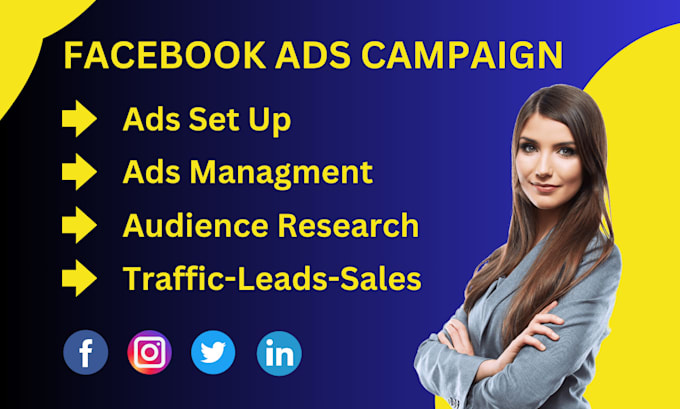 Gig Preview - Do facebook ads campaign, marketing, meta ad manager