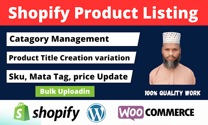 Gig Preview - Do product upload export for woocommerce and shopify store promotion