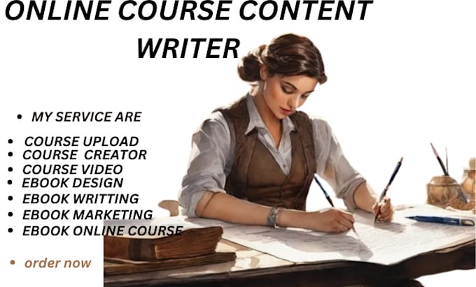 Gig Preview - Create online course content course creation training manual elearning course