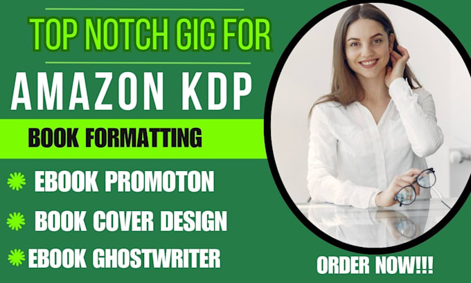 Gig Preview - Format, publish, promote your book on amazon and kindle KDP