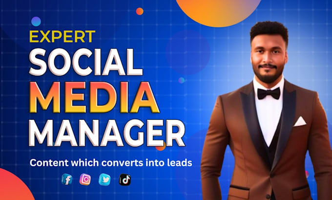 Gig Preview - Be your social media marketing manager and content creator