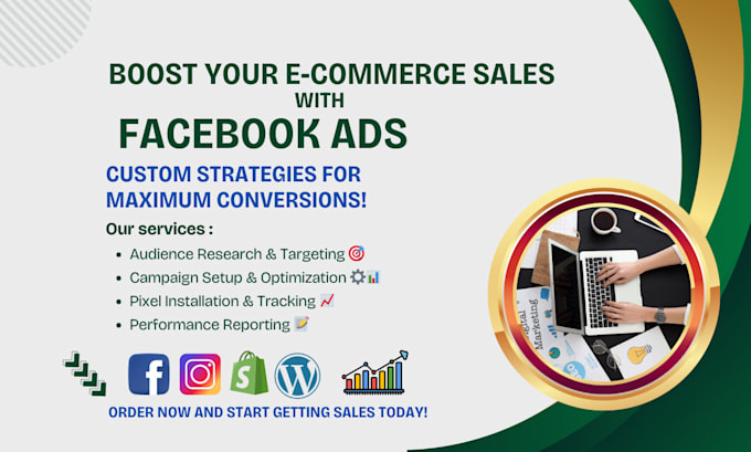 Gig Preview - Do facebook ads to boost e commerce sales