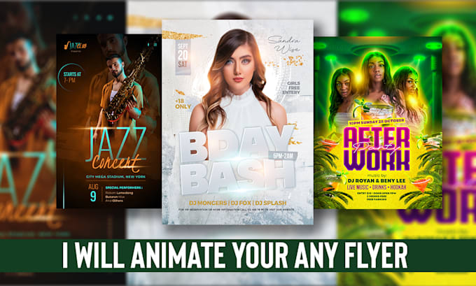 Bestseller - create animated motion flyer for events, night clubs or any