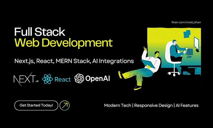 Gig Preview - Develop a modern full stack web app using nextjs react and ai integrations