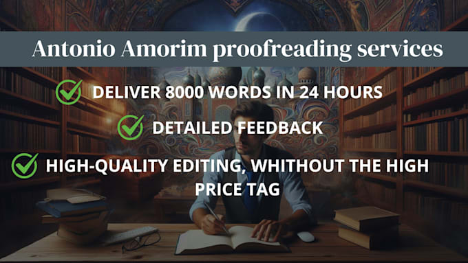 Gig Preview - Deliver expert proofreading and edit 8,000 words in 24 hours