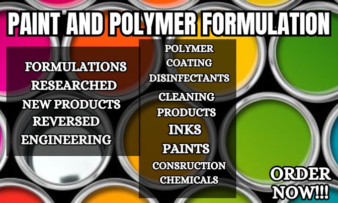 Gig Preview - Do reverse engineering for your paint and polymer and color products