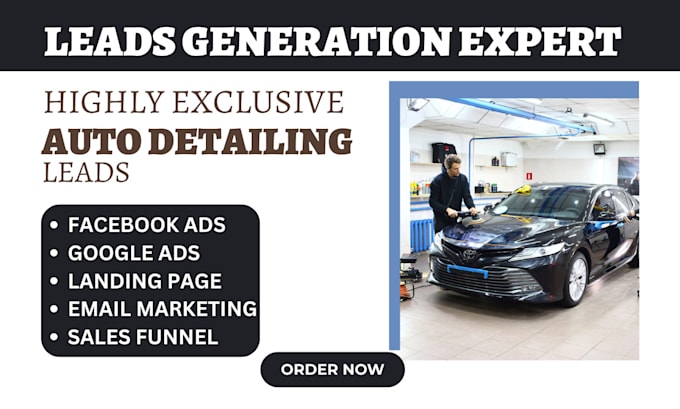 Gig Preview - Generate car junk lead towing leads auto transport leads car scrap landing page