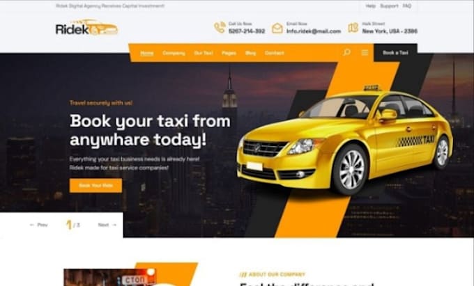 Gig Preview - Create taxi booking website uber clone taxi app taxi booking website chauffeur