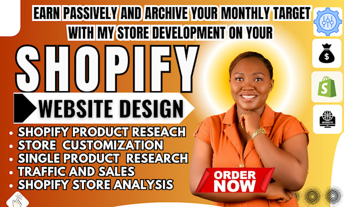 Gig Preview - Your shopify store developer, shopify pod store, shopify website redesign