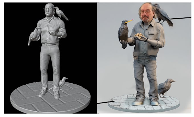 Gig Preview - 3d character modeling, sculpting, statue,dnd, 3d picture, anime ,for 3d printing