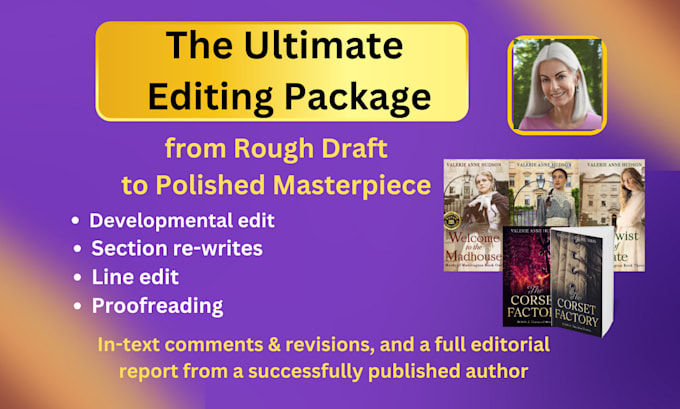 Gig Preview - Polish your book with developmental editing, line editing, and proofreading