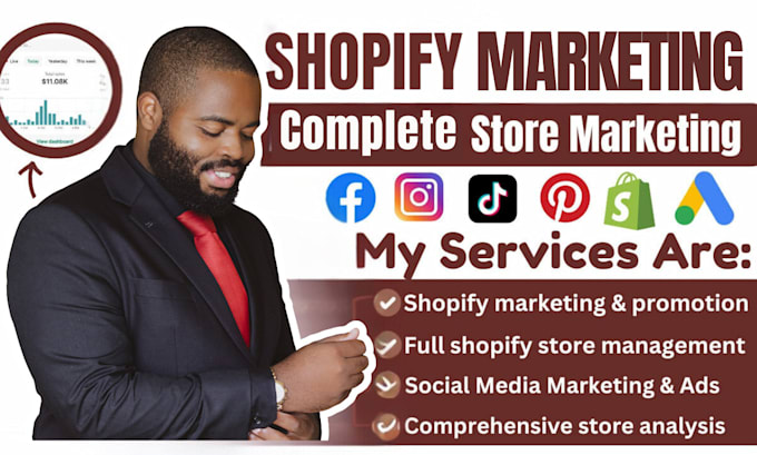 Gig Preview - Promote shopify ecommerce marketing shopify boost sales website traffic manager