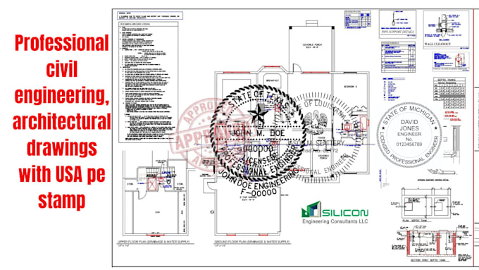 Bestseller - do professional civil engineering,  architectural drawings with USA pe stamp