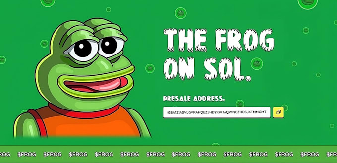 Gig Preview - Meme coin website pepe website meme coin landing page crypto meme coin website