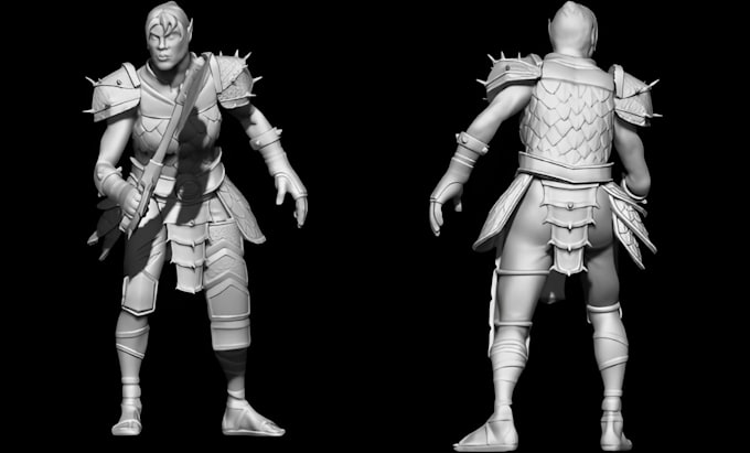 Gig Preview - 3d model and sculpting characters for 3d printing and game in zbrush