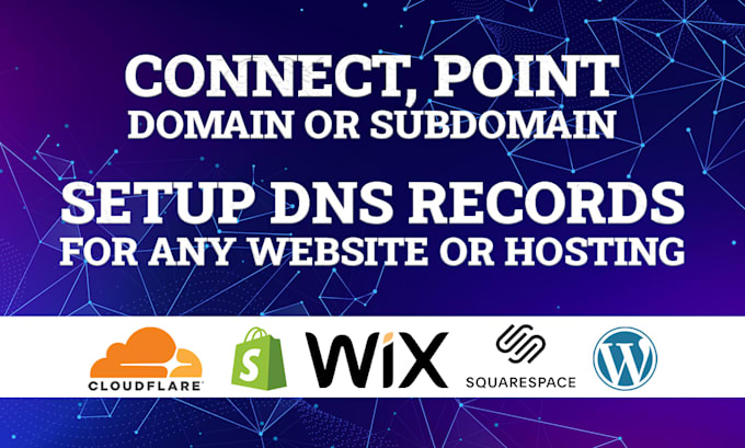 Gig Preview - Connect domain to cloudflare, shopify, wix, squarespace and setup dns