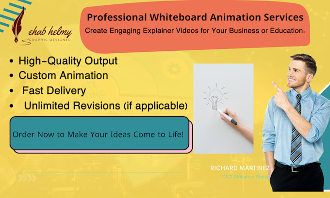 Gig Preview - Create professional whiteboard animation videos for your business or presentatio