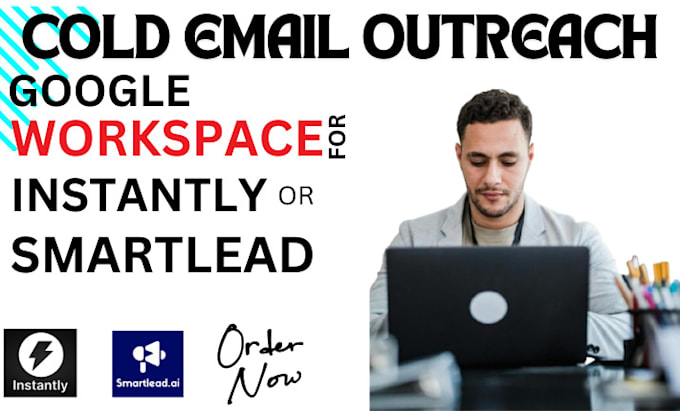 Gig Preview - Do instantly ai or smartlead cold outreach email warmup with google workspace