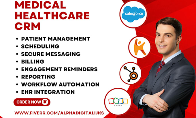 Gig Preview - Setup healthcare and medical crm via salesforce zoho hubspot kareo healthgrades