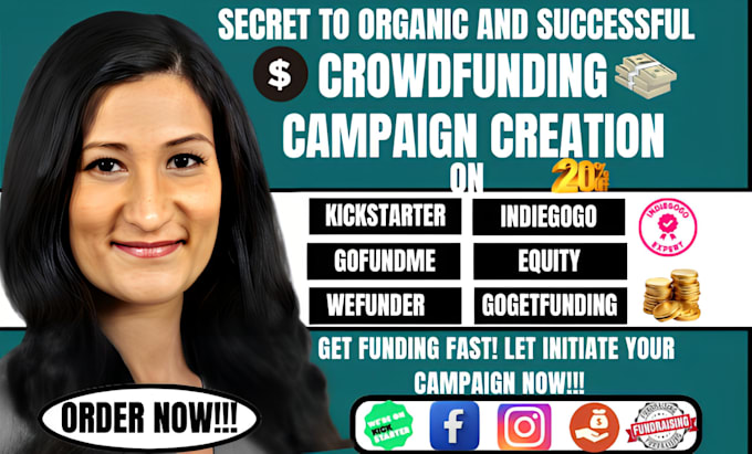 Gig Preview - Do a winning crowdfunding campaign creation on kickstarter indiegogo gofundme