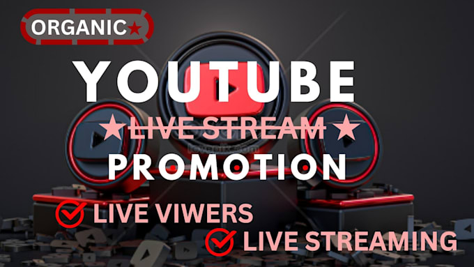 Gig Preview - Organically promote your youtube live stream to get real viewers