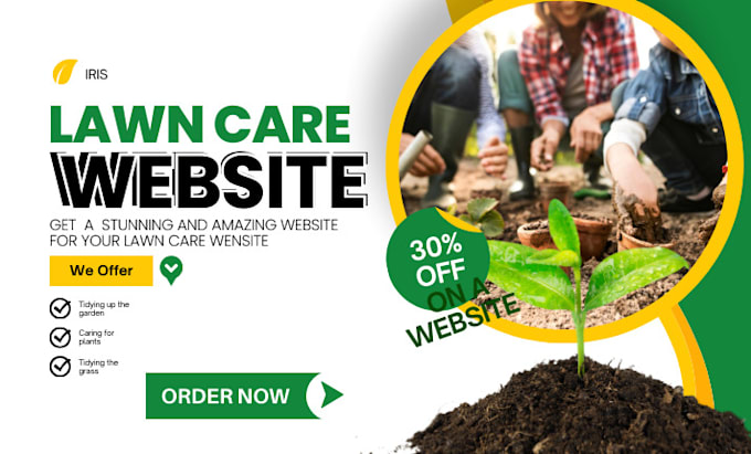 Gig Preview - Design a landscape website, lawn care website, landscaping website design