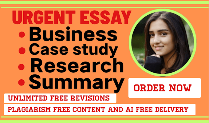 Gig Preview - Do urgent essay writing, case study and research summary