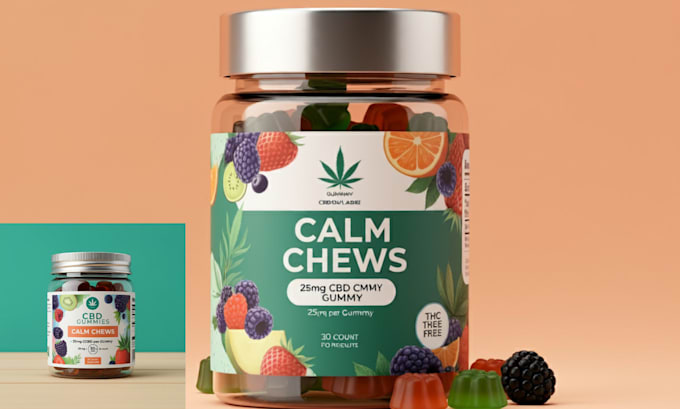 Gig Preview - Do cbd label design, hemp oil, pouch, supplement, cosmetic, packaging design