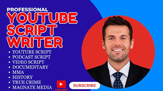 Gig Preview - Be your youtube script writer, and video scriptwriter for your channel