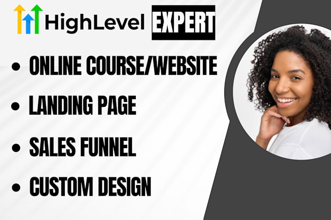 Gig Preview - Create a professional gohighlevel membership or online course website