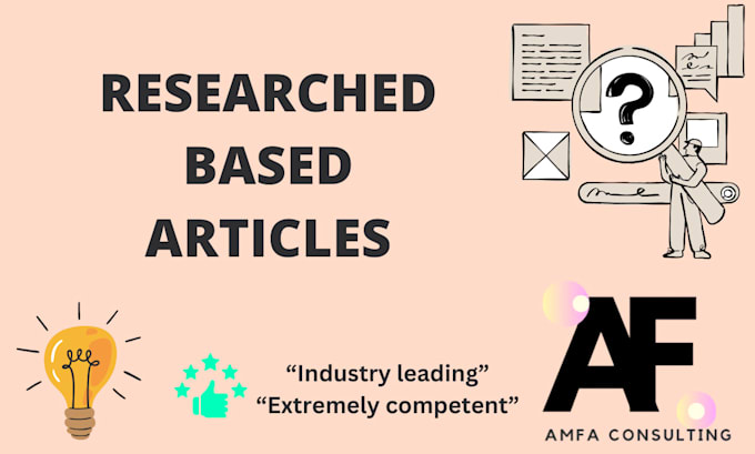 Gig Preview - Write a research based article on your choice of topic