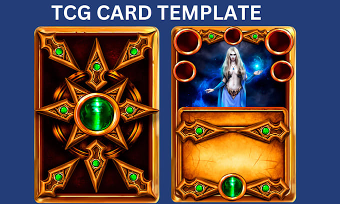 Gig Preview - Design card template for your card game, tcg, ccg, pokemon, lcg with card box