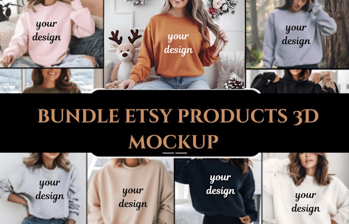 Gig Preview - Design mockup to fit your etsy products etsy mockup design etsy