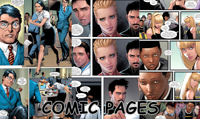 Gig Preview - Draw a realistic comic book comic page, graphics novel, cartoon comic storyboard