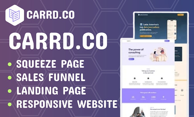 Gig Preview - Design carrd website redesign carrd website carrd website carrd landing page